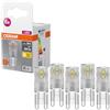 OSRAM Stella PIN Lampada LED, G9-base vetro trasparente ,Bianco caldo (2700K), 200 Lumen, sostituzione delle lampade 20W, non dimmerabile, 5-Confezione