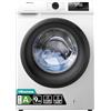 Hisense WFQE9014EVJM - Lavatrice a Carica Frontale 9 kg, Classe A, Vapore, 15 Programmi, Motore Inverter, Programma Rapido 15', Pause & Add, Pulizia Cestello, Display LED, Bianco