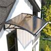 GUANSU-CN 120x80cm Pensilina Tettoia per Esterno in Policarbonato con Protezione UV