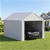 VA-Cerulean Carport, tenda da campeggio, 3 x 4 m, con telone in PE resistente alle intemperie, tenda da garage con telaio in acciaio zincato, con ancoraggi e corde di tensione, riparo per auto