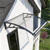 GUANSU-CN 120x80cm Pensilina Tettoia per Esterno in Policarbonato con Protezione UV