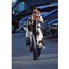 Desigual, cappotto dritto in pelliccia animal print, Bianco, L