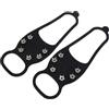 LALAFINA Ramponi Antiscivolo per Scarpe da Escursionismo 6 Denti in Acciaio Inox e Silicone, Copriscarpe Protezione Sicura per Camminata su Ghiaccio e Neve