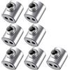 Haogui Morsetto for Fune Metallica in Acciaio da 10 Pezzi, Clip di Sospensione in Inossidabile, Doppio Foro, Viti Regolabili, Accessori Hardware fissi(N-10PCS)