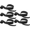 Generic Overgrip per Impugnatura da 5 Pezzi, Nastro Opaco Traspirante, Non Appiccicoso, per Impugnatura della Racchetta, Materiale PU Resistente Che Assorbe Il Sudore, Protegge Il Manico della (Black)