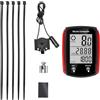 NGUIT Computer per bicicletta con 19 funzioni, contachilometri cablato, IP54, impermeabile, tachimetro per bicicletta con display LCD retroilluminato a LED, avvio automatico, stop HD, tachimetro per