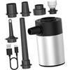 HOUDERCO Mini Pompa per Sacchetti Sottovuoto Ricaricabile 6000pa 60w | 5200mah Integrata, 7-8a e ≤85db, Ugelli Intercambiabili, Controllo a Pulsante