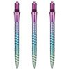 Caliburn EZ-EVO Helix Groove - Punte per freccette in acciaio, 28-50 mm, 3 colori, 32 mm, colore: arcobaleno