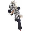 PETSOLA Copritesta da Golf Copertura Mazza Driver Custodia Protezione Guaina Antipolvere in Tessuto Morbido con Stile Cartone Animato Facile da Riconoscere, Zebra