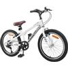 HGKMBRY Mountain bike da 20 pollici, 6 velocità, colore bianco