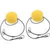 Luxshiny 2 Pezzi Boa Galleggiante per Ancoraggio Stabile in PVC Giallo con Corda Resistente per Yacht e Kayak, per Pesca Notturna e Accessori Mare Leggeri