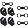 KAILIKETIY Snorkel in Immersione e ABS, Regolabile, Nero Silicone da Keeper Fibbia Clip Accessorio Leggero e Portatile per Boccaglio Maschera per Snorkeling Adulto