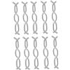 BESTYASH 20 Pezzi Ricambi Trampo Elastico Connettori Trampo W in Acciaio Zincato, Argento, per Collegamenti Telaio e Materassi Trampolino, e Adulti, Gioco Attivo All'aperto