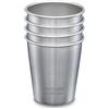 Klean Kanteen 8020179 Set con Tazza in Acciaio Inox 296 ML Cup, Spazzolato in Acciaio Inox, Confezione da 4