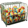 Generic Carrello per Palline, Carrello per Palline Grande da Basket, Gabbia per pallavolo in Acciaio Inossidabile con Ruote bloccabili, Contenitore per Palline, Rastrelliere per Organizer per palloni