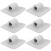 ibasenice 6 Pezzi Supporto Motore per Kayak Quadrato Bianco in PVC | Kayak e Barche da Pesca, Installazione Semplice, Resistenza alla Corrosione, Stabilità Migliorata