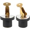 SUPVOX Tappo di Scarico Resistente alla Corrosione a Perdite 2 Pezzi 3/4 in Ottone e Gomma Accessorio Nautico per Kayak e Imbarcazioni