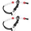 CALLARON 2 Pezzi Contatore di Punteggio da Golf a Braccialetto, Contatore di Perline, Plastica, Rosso, Leggero e Portatile, Fibbia, per Uso Outdoor, per Appassionati di Golf