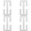 OFFSCH 4 Pezzi Clip per Cintura da Immersione in Acciaio Inossidabile, Fibbia Aperta Rettangolare, Apertura 10mm, per Cintura 51mm, Argento, per Scuba Divers e Diving Bag