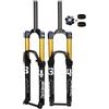 NIKANXIA Forcella MTB Aria 26/27.5/29 160mm 15×110mm Passante 1-1/8 Dritta/Conica(Gold-Tapered,26in)