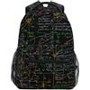 Linnyio Formule Matematiche Creative Zaino Scolastico per Ragazzi Ragazze,Borse per Libri e Studenti Alla Moda