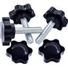 Haogui 2-10 Pezzi Viti con manopola a Stella Bullone M4 M5 M6 M8 M10 Acciaio al Carbonio Testa a Forma Filettatura Serraggio Maniglia a Pollice Vite for Macchina