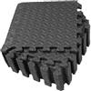 Cabilock 12 Pezzi Tappetino in Schiuma Eva Antiscivolo Motivo Foglia 30x30 Cm, Tappeto Puzzle Spesso per Palestra e Sala Yoga, Assorbimento Urti e Sollievo dalla Fatica