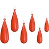 BELLIFFY 6 Pezzi Tappo da Pesca per Allenamento Plug da Pesca in PVC Arancione Riutilizzabile e Portatile per Migliorare Lancio per Pescatori Professionisti