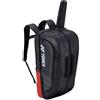 YONEX BA02312EX Expert Badminton/Tennis/Squash Borsa Zaino in Pelle Capacità 3 Racchette con Scomparto Scarpa, nero/rosso, Standard