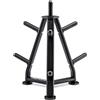 Diamond【Rastrelliera per Dischi Foro 50 mm】RD50 Struttura ad Albero con 3 Braccia, 6 Perni Orizzontali + 2 Verticali, 60x60x100 cm, Palestra e Home Gym, Stoccaggio Dischi Olimpionici