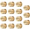 ULTECHNOVO 15 Pezzi Punte per Stecca da Biliardo in Rame, Puntali per Snooker, Colore Oro, Leggere, Accessori per Stecche da Biliardo Professionali