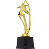DIYEAH Troféo a Stella Dorata Traforata in Plastica 23, 5 Cm Riutilizzabile | Premio senza Testo con Base, per Cerimonie Scolastiche e Spelling Bee, Decorazione da Esposizione