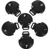 SHINEOFI 6 Pezzi Etichetta Numero Golf a Cuore Girevole 111 Nera in Plastica