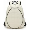 Ronyme Zaino Tennis Borsa Racchetta Zaino Sportivo Borsa Scarpe Zaino Palestra Nylon Leggero Grande Capacità Comparto Scarpe Separato Spallacci Regolabili, Array, Bianco Sporco, Grande