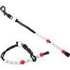 SHERCHPRY 2 Pezzi Contapunti da Golf da Polso Golf Shot Counter a Catena di Perline Plastico Rosso Leggero e Portatile Uso Outdoor
