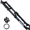 NIKANXIA Forcella MTB Aria 26/27.5/29 Disco 145mm Corsa 9×100mm QR 1-1/8 Dritta(Black,26in)