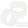 NUOBESTY 10 Pezzi Anello per Racchetta da Tennis in Silicone Bianco Protezione Antiscivolo e Facile Installazione per Uso Indoor e Outdoor