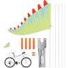 Fyhqwf 166 Cm Bandiera per Biciclette con Motivo Animale - Bandiera per Bicicletta - Bandiera per Bicicletta per Bambini - Adatto per Biciclette da Bambino E Mountain Bike