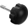 Alasum Manopola Bullone M8 e Macchine Ellittiche per Cyclette di Regolazione Testa a Stella in Plastica e Acciaio Inox Nero, Serraggio Rapido per Attrezzature Fitness