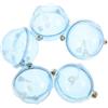 PRETYZOOM 5 Pezzi Galleggiante da Pesca Rotondo a Sfera, Plastico, per Lancio a Lunga Distanza, Galleggiamento Stabile e Alta visibilità, per Pesca in Acqua Dolci e Salate, Pescatori