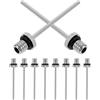BESTOYARD Aghi valvola calcio in metallo 10 pezzi, football valve needle, per gonfiaggio di palloni sportivi, compatibili con varie pompe ad aria, per uso sportivo