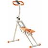 MotiveTech Folding Climbing Machine Stepper Climber Macchina Step Pieghevole Allenamento Corpo Intero con Contapassi E Regolazione Multilivello Movimento Stabile, Arancione