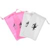 FOYTOKI 4Pezzi Sacchetti Balletto Con Coulisse Organizer Portatile in Raso Rosa e Tela Bianca Custodia Resistente Per Scarpe Danza Per Ballerine