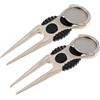 PHENOFICE 2 Pezzi Forcella da Golf Divot Repair Tool in Lega di Zinco Marcatore Palla, Facile da Premere, Punta Precisa, Decorativa, per Riparare Green
