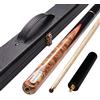 YRU Stecca da Biliardo Fatto a Mano 3/4 Congiunto A 3 Pezzi 19oz Ash Piscina Biliardo Bastone con Cue Case E Extension(Size:11.5MM,Color:#2)