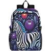 Linnyio Animale Zebra Bianco Nero Zaino Pieghevole Impermeabile e Leggero,Ideale per Escursioni Viaggi e Campeggio