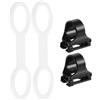 jojofuny 4 Pezzi Clip per Snorkel in Silicone e ABS, Fermacorda per Maschera da Immersione a Figura 8, Compatibile Snorkel e Maschera Subacquea, per Immersioni e Sport All'aperto