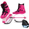 Generic Scarpe da Rimbalzo Scarpe Rimbalzanti Rosa con Borsa, Attrezzatura Sportiva for L'allenamento Fitness for Bruciare Calorie Extra Durante Le Lezioni di Fitness Virtuali(M 33-35EU)