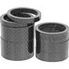 MAGICLULU 11 Pezzi Spaziatore Serie Sterzo Bici in Fibra di Carbonio Nero, Distanziale per Forcella 28,6, Riduce Il Carico sulla Bici la Tensione di Collo e Spalle