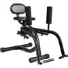 Leikefitness Hip Abductor and Thigh Exercise Machine, Compact Glute Trainer with Resistance Band, Adjustable 360-Degree Leg Pads for Home Gym Training